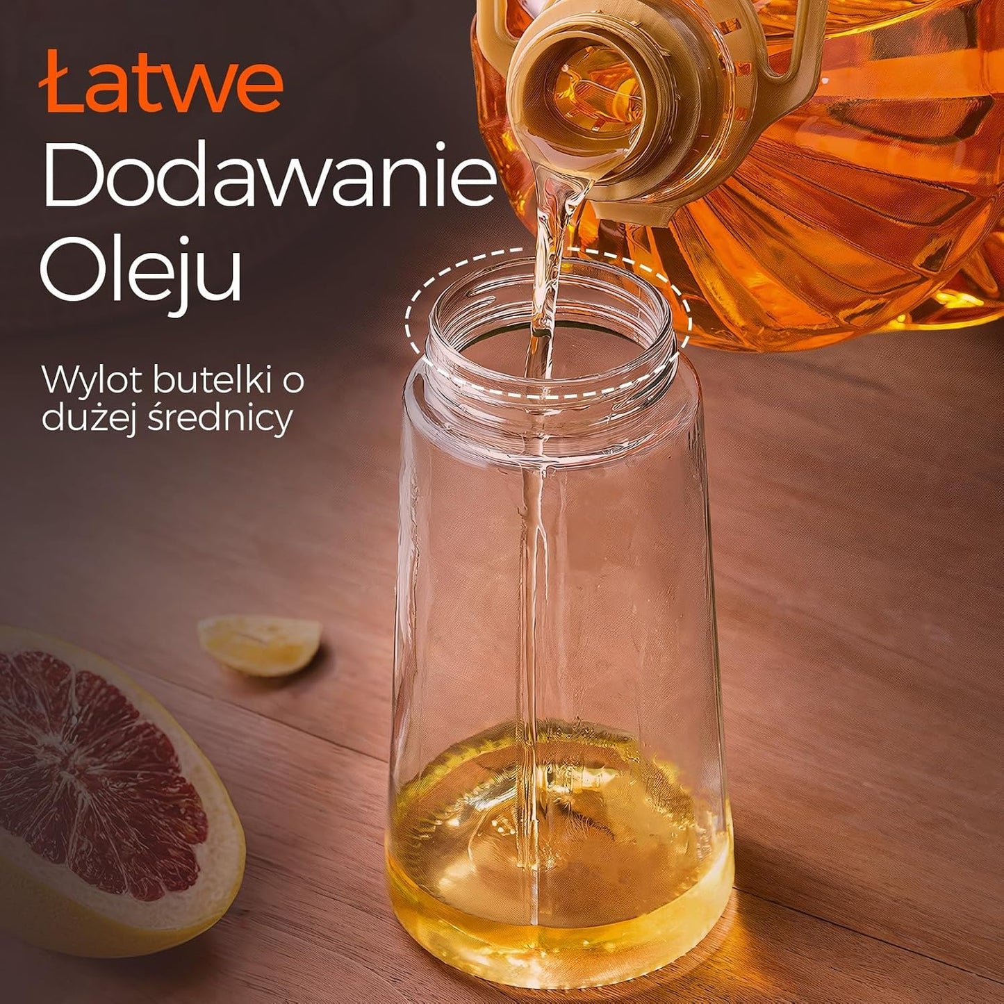 YARRAMATE 2 w 1 rozpylacz oleju jadalnego, butelka z rozpylaczem 470 ml, nadaje się do kontaktu z żywnością, spray na olej do gotowania, wysokiej jakości oleju do kuchni(biały)